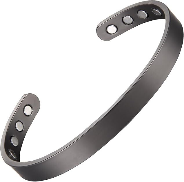 Matte black and copper cuff bracelet exterior and interior view