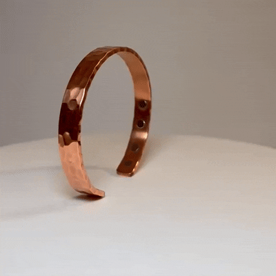 Hammered Pure Copper Magnetic Bracelet